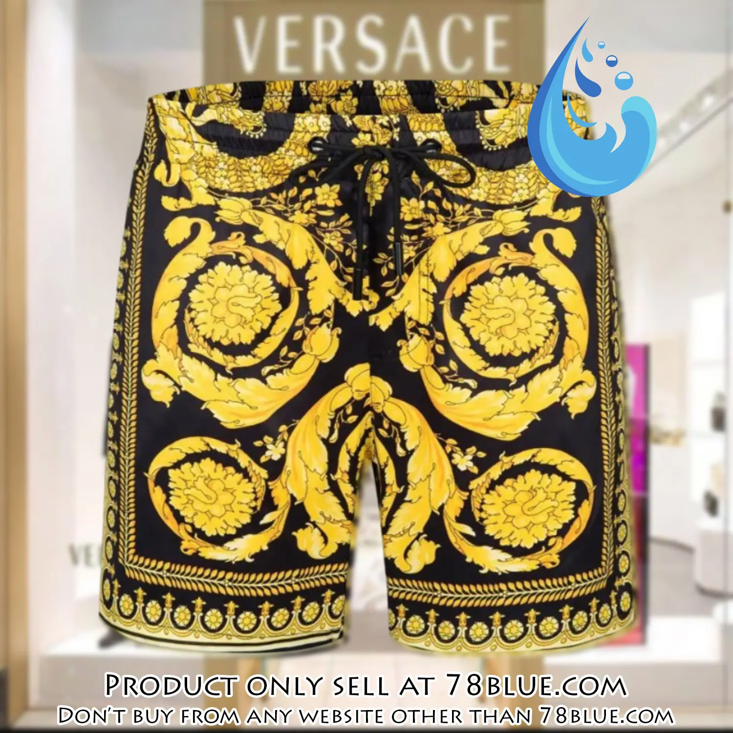 Versace 3d new luxury all over print shorts pants for men 78b0706551